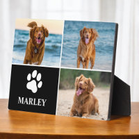 Cute Modern Dog Lover Paw 3 Photo Collage 