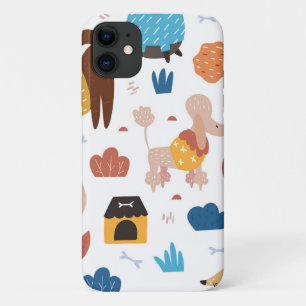 Cute modern dogs pattern dogs Case-Mate iPhone case