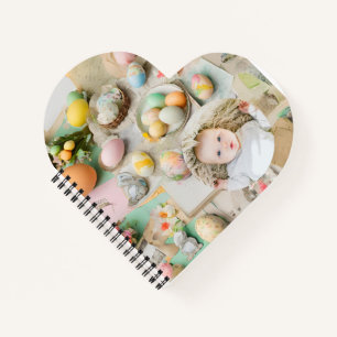 Cute Modern Easter collage scrapbook photo  Notebook