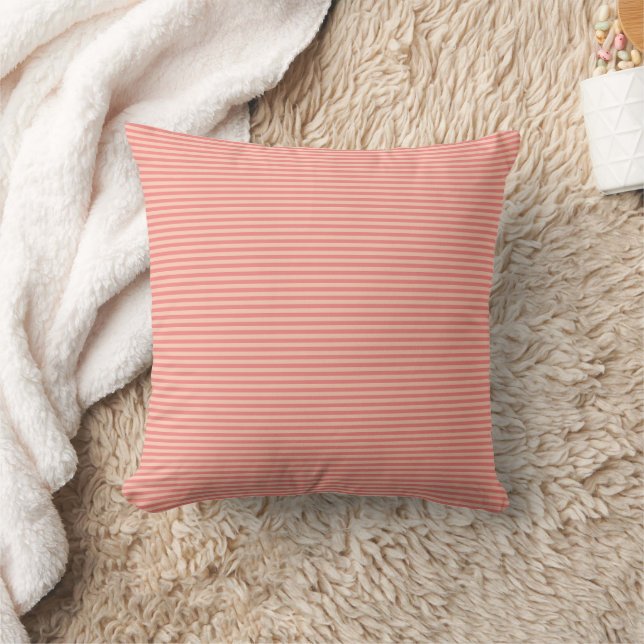 Cute Modern Elegant Peach Tones Stripes Template Cushion (Blanket)