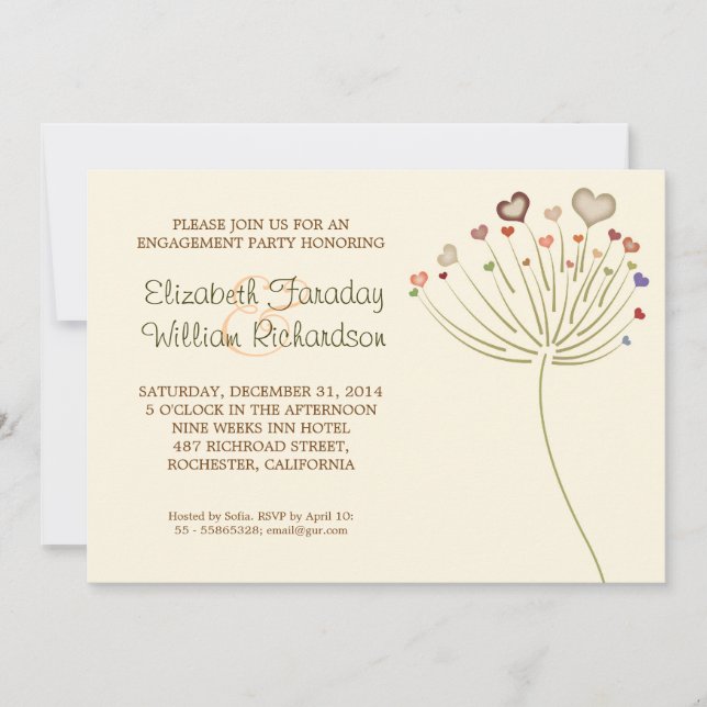 cute modern engagement invitations (Front)