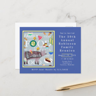 Cute, modern Family picnic food customised  Postcard