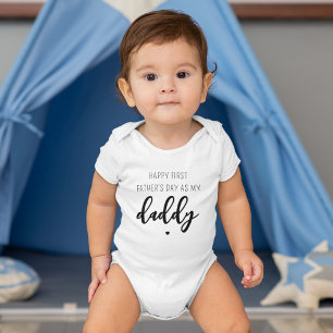 Cute Modern First Father's Day Baby Bodysuit