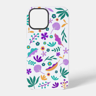 Cute Modern Flowers and Leaves iPhone 12 Pro Case