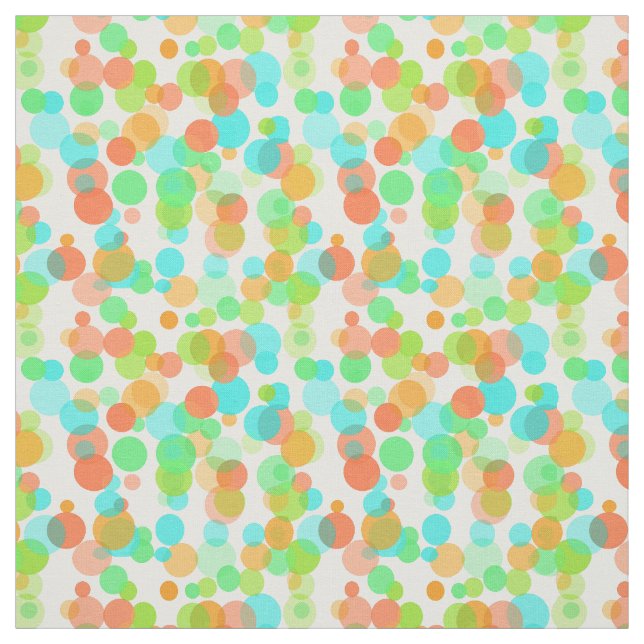 Cute Modern Funky Whimsical Summer Dots Pattern Fabric (Swatch)