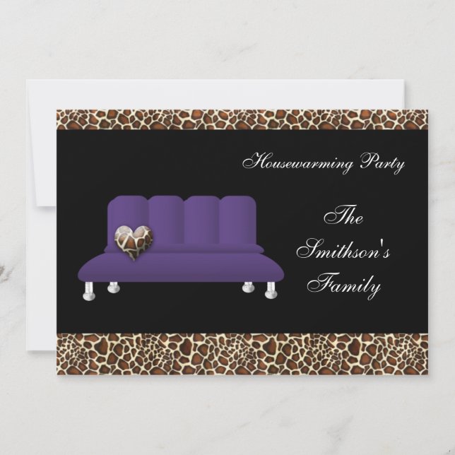 Cute Modern Furniture Housewarming Party Invitation (Front)