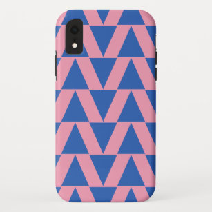 Cute Modern Geometric Pattern Pink Cobalt Blue Case-Mate iPhone Case