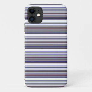 Cute modern grey blue stripes Case-Mate iPhone case