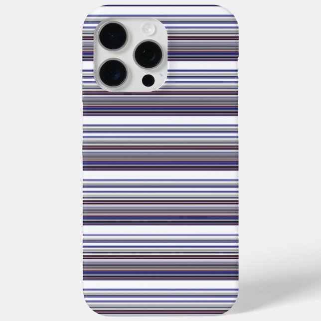 Cute modern grey blue stripes Case-Mate iPhone case (Back)