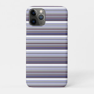 Cute modern grey blue stripes Case-Mate iPhone case