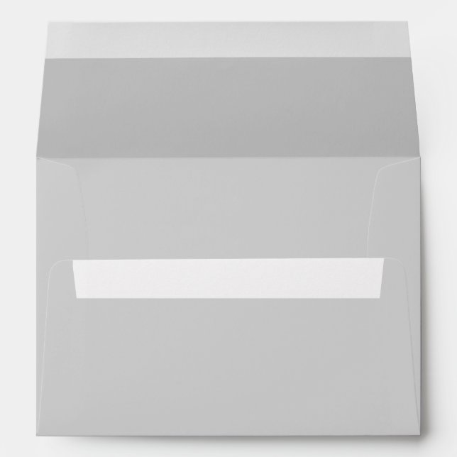 Cute Modern Grey Gender Neutral Baby Shower Envelope (Back (Bottom))