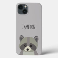 Cute Modern Illustration Personalised Racoon