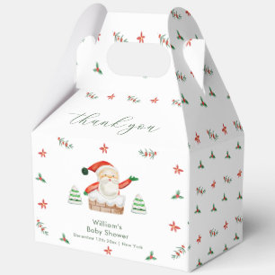 Cute Modern It's Cold Outside Santa Baby Shower  Favour Box