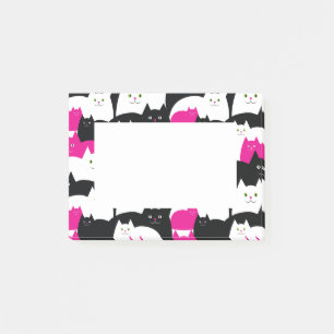 Cute Modern Kitty Cat Pattern Post-it Notes