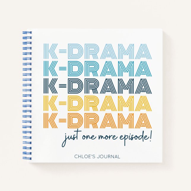 Cute Modern Korean Drama Lover Notebook (Front)
