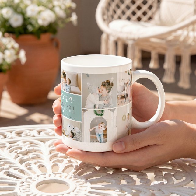Cute Modern Mama Photo Collage Gift Coffee Mug (Creator Uploaded)
