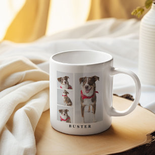 Cute Modern Pet Photo Collage & Quote Coffee Mug