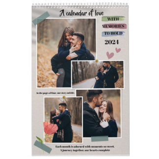 cute modern photo collage calendar