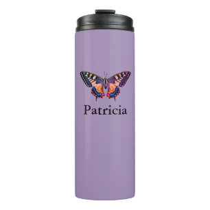 Cute Modern Photography Butterfly Add Name Thermal Tumbler