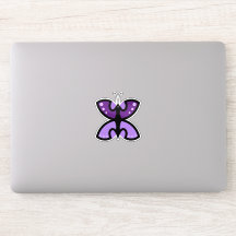 Cute Modern Purple Butterfly Graphic Accent