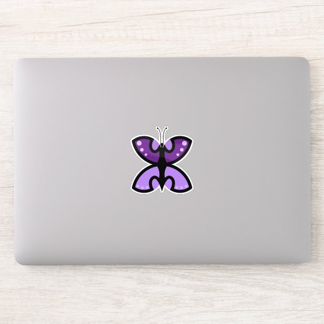 Cute Modern Purple Butterfly Graphic Accent (Computer)