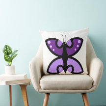 Cute Modern Purple Butterfly Graphic Accent