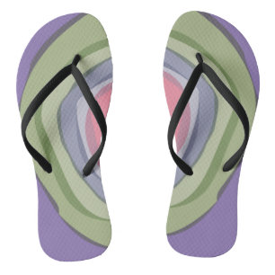 Cute Modern Purple Pink Abstract Jandals