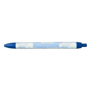 Cute Modern Rain Clouds Personalised Name Black Ink Pen