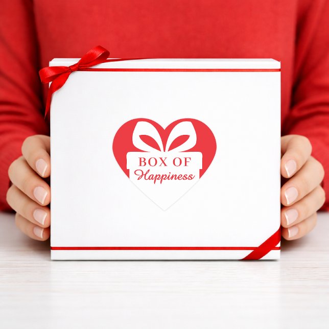 Cute & modern red and white heart sticker (Creator Uploaded)