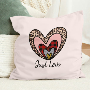 Cute Modern Red Heart Happy Valentines Day Gift  Cushion