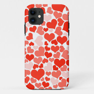 Cute Modern Red Heart Pattern Case-Mate iPhone Case