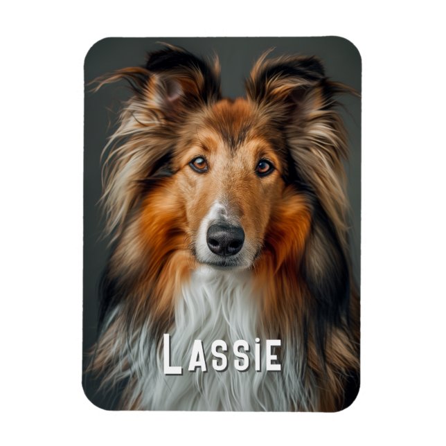 Cute Modern Refrigerator Dog Pet Photo Magnet (Vertical)