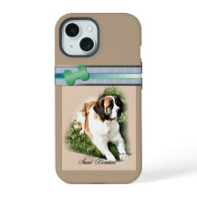 Cute Modern Saint Bernard Dog Art