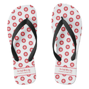 Cute Modern Simple Cool Dad First Fathers Day Jandals