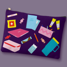 Cute Modern Teacher Must-Haves Supplies Pouch