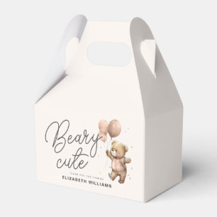 Cute Modern Teddy Beary Sweet Baby Shower Party Favour Box
