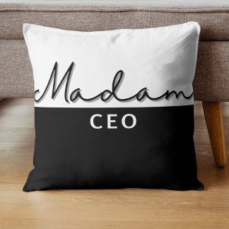 Cute Modern Trendy Madam CEO Pillow