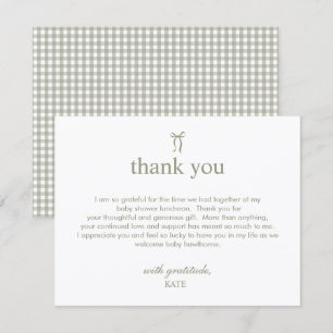 Cute Modern Typography Gender Neutral Baby Shower Thank You Card