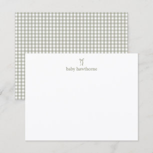 Cute Modern Typography Gender Neutral Baby Shower Thank You Card