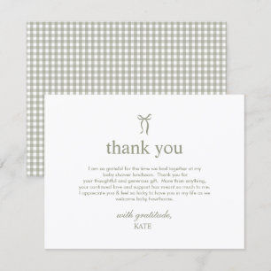Cute Modern Typography Gender Neutral Baby Shower Thank You Card