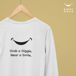 Cute Modern Typography Giggle & Smile Simple T-Shirt
