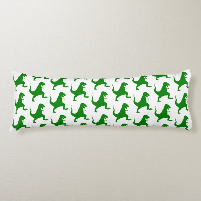 Cute Modern Tyrannosaurus rex Dinosaur Pattern Body Cushion (Front)