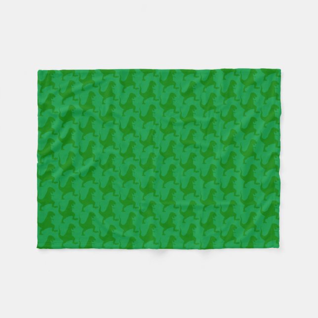 Cute Modern Tyrannosaurus rex Dinosaur Pattern Fleece Blanket (Front (Horizontal))