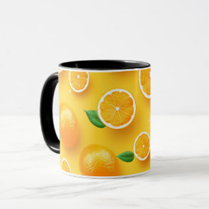 Cute Modern Unique Citrus Fruit Art Pattern Mug