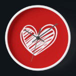 Cute Modern Unique Red Hearts Elegant Romantic Clock<br><div class="desc">A simple yet gorgeous Valentine's Day hearts wall clock. If you like this design on other items, please inbox us. We will list them for you. Do check out our other themed stores.</div>
