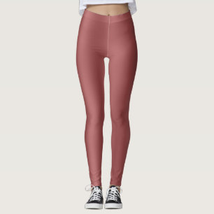 Cute Modern Watercolor gradient solid red colour Leggings