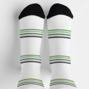 Cute modern white stripes socks