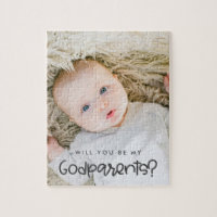 Cute modern Will you be my Godparent photo