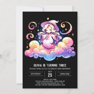 Cute Modern Wizard Birthday Invitation