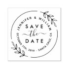Cute Modern Wreath & Stylish Script Save The Date